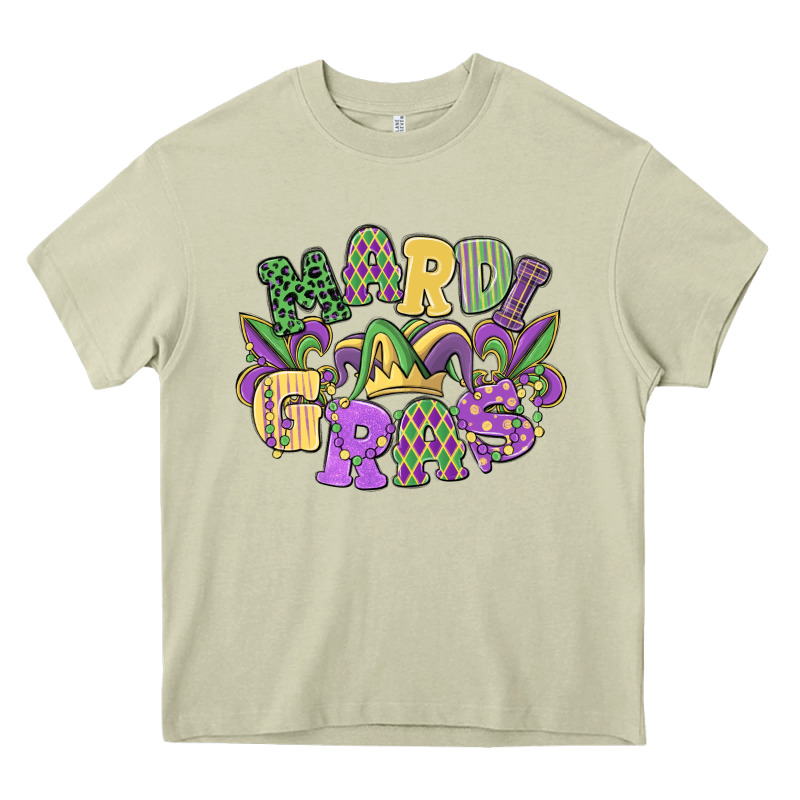 Mardi Gras Heavy Core Tee by MaliasSmallBusiness | Teevron