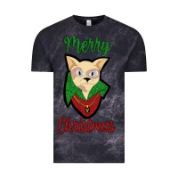 Cloud Black Merry Christmas Cat Vintage Tee - Bettercallsaul