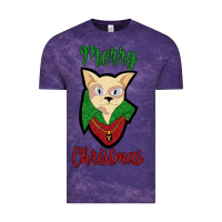 Cloud Purple Merry Christmas Cat Vintage Tee - Bettercallsaul