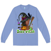 Colony Blue Boss witch afro Long Sleeve Tee - NancyCooperArtShop