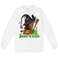 White Boss witch afro Long Sleeve Tee - NancyCooperArtShop