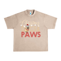 French Oak Christmas Dogs Paws Urban Heavy Tee - Bettercallsaul