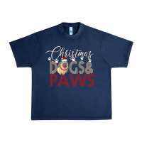 Navy Christmas Dogs Paws Urban Heavy Tee - Bettercallsaul