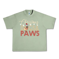 Oil Green Christmas Dogs Paws Urban Heavy Tee - Bettercallsaul