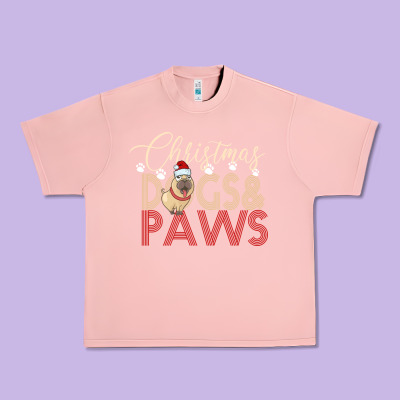 Christmas Dogs Paws Urban Heavy Tee Designed By Bettercallsaul