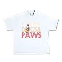 White Christmas Dogs Paws Urban Heavy Tee - Bettercallsaul