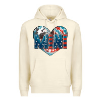 Sandshell American mini heart 4th of july Premium Hoodie - FaDigitalArtStudio