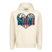 Tofu American mini heart 4th of july Premium Hoodie - FaDigitalArtStudio