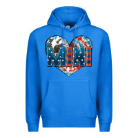 True Royal American mini heart 4th of july Premium Hoodie - FaDigitalArtStudio