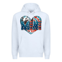 White American mini heart 4th of july Premium Hoodie - FaDigitalArtStudio