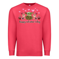Cardinal happy valentines day yoda Premium Sweatshirt - CowhideDigitalArt