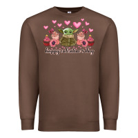 Chestnut happy valentines day yoda Premium Sweatshirt - CowhideDigitalArt