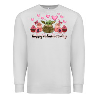 Dove Grey happy valentines day yoda Premium Sweatshirt - CowhideDigitalArt