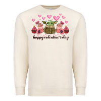 Sandshell happy valentines day yoda Premium Sweatshirt - CowhideDigitalArt