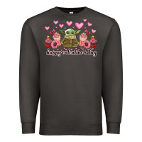Smoke happy valentines day yoda Premium Sweatshirt - CowhideDigitalArt