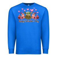 True Royal happy valentines day yoda Premium Sweatshirt - CowhideDigitalArt