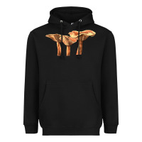 Black Lactarius Rufus Mushroom Illustrations Heavyweight Hoodie - LillyAllenDesigns