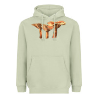 Matcha Lactarius Rufus Mushroom Illustrations Heavyweight Hoodie - LillyAllenDesigns