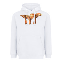 White Lactarius Rufus Mushroom Illustrations Heavyweight Hoodie - LillyAllenDesigns