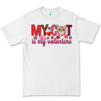 White my cat is my valentine Premium Tee - NancyCooperArtShop