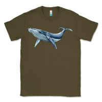 Army Green humpback whale Classic Tee - BarkalooDesign