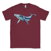 Burgundy humpback whale Classic Tee - BarkalooDesign