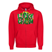 Red St. Patrick's Day lucky charm Zipper Hoodie - FaDigitalArtStudio