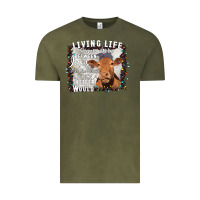 Vintage Olive Between Jesus Take The Wheel I Wish A Heifer Would Vintage Tee - Bettercallsaul