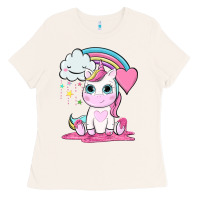 Bone cute unicorn and rainbow Ladies Tee - NancyCooperArtShop