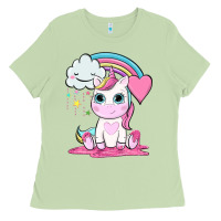 Matcha cute unicorn and rainbow Ladies Tee - NancyCooperArtShop