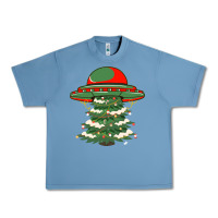 Pebble Blue Ufo Christmas Pine Tree Urban Heavy Tee - Bettercallsaul