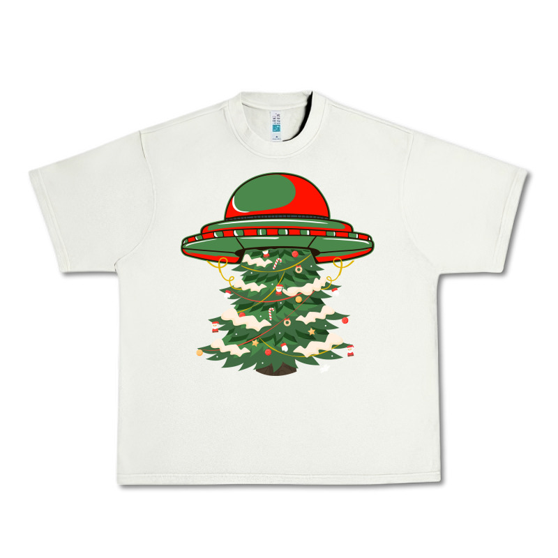 Ufo Christmas Pine Tree Urban Heavy Tee by Bettercallsaul | Teevron