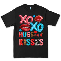 Black xo xo hugs and kisses Premium Tee - NancyCooperArtShop