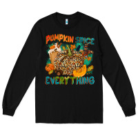 Black Pumpkin spice everything Long Sleeve Tee - NancyCooperArtShop