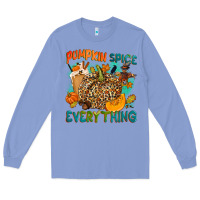 Colony Blue Pumpkin spice everything Long Sleeve Tee - NancyCooperArtShop