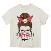 Cream softball mom Heavy Core Tee - MaliasSmallBusiness