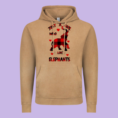 Just A Girl Who Loves Elephants - Elephant Vintage Hoodie Designed By Bettercallsaul
