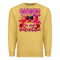Antique Gold Gaming is My Valentine Premium Sweatshirt - CowhideDigitalArt