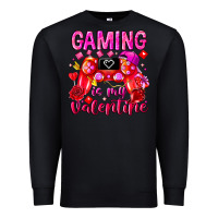 Black Gaming is My Valentine Premium Sweatshirt - CowhideDigitalArt