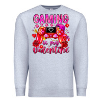 Heather Grey Gaming is My Valentine Premium Sweatshirt - CowhideDigitalArt