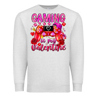 Oatmeal Heather Gaming is My Valentine Premium Sweatshirt - CowhideDigitalArt