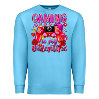 Ocean Blue Gaming is My Valentine Premium Sweatshirt - CowhideDigitalArt