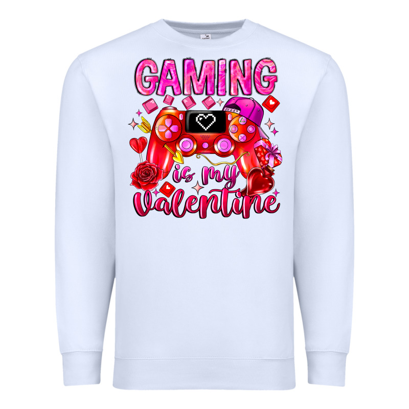 Gaming Is My Valentine Premium Sweatshirt by CowhideDigitalArt | Teevron