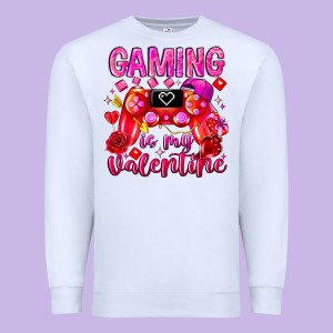 Gaming Is My Valentine Premium Sweatshirt Designed By Cowhidedigitalart