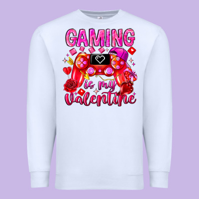 Gaming Is My Valentine Premium Sweatshirt Designed By Cowhidedigitalart