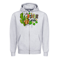 Heather Grey un pinch able St. Patrick's Zipper Hoodie - FaDigitalArtStudio