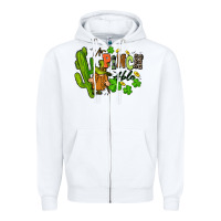 White un pinch able St. Patrick's Zipper Hoodie - FaDigitalArtStudio