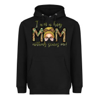 Black Iam Boy Mom Nothing Scares Me Heavyweight Hoodie - CowhideDigitalArt