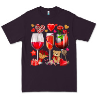 Plum valentines day wine glasses Premium Tee - NancyCooperArtShop