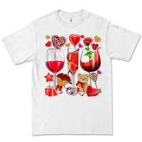 White valentines day wine glasses Premium Tee - NancyCooperArtShop